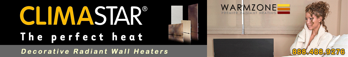 Climastar wall-mount radiant heater banner